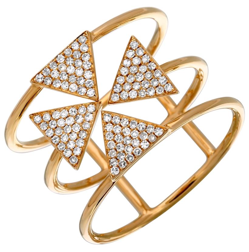0.26 Ctw Diamond 14k Yellow Gold Round Shape Womens Diamond Ring