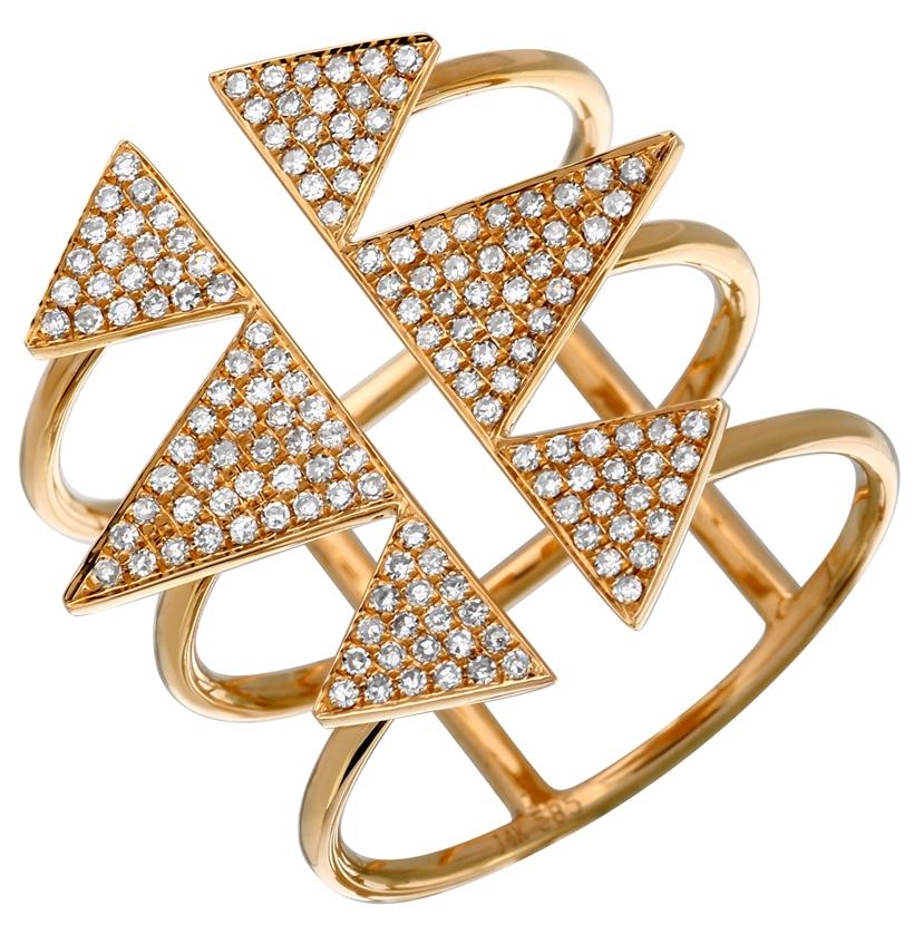 0.33 Ctw Diamond 14k Yellow Gold Round Shape Womens Diamond Ring