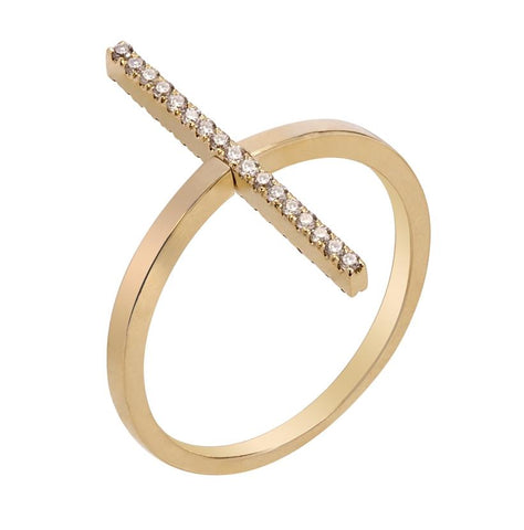 0.1 Ctw Diamond 14k Yellow Gold Ruby Round Shape Womens Gemstone Ring