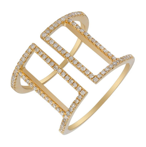 0.32 Ctw Diamond 14k Yellow Gold Round Shape Womens Diamond Ring