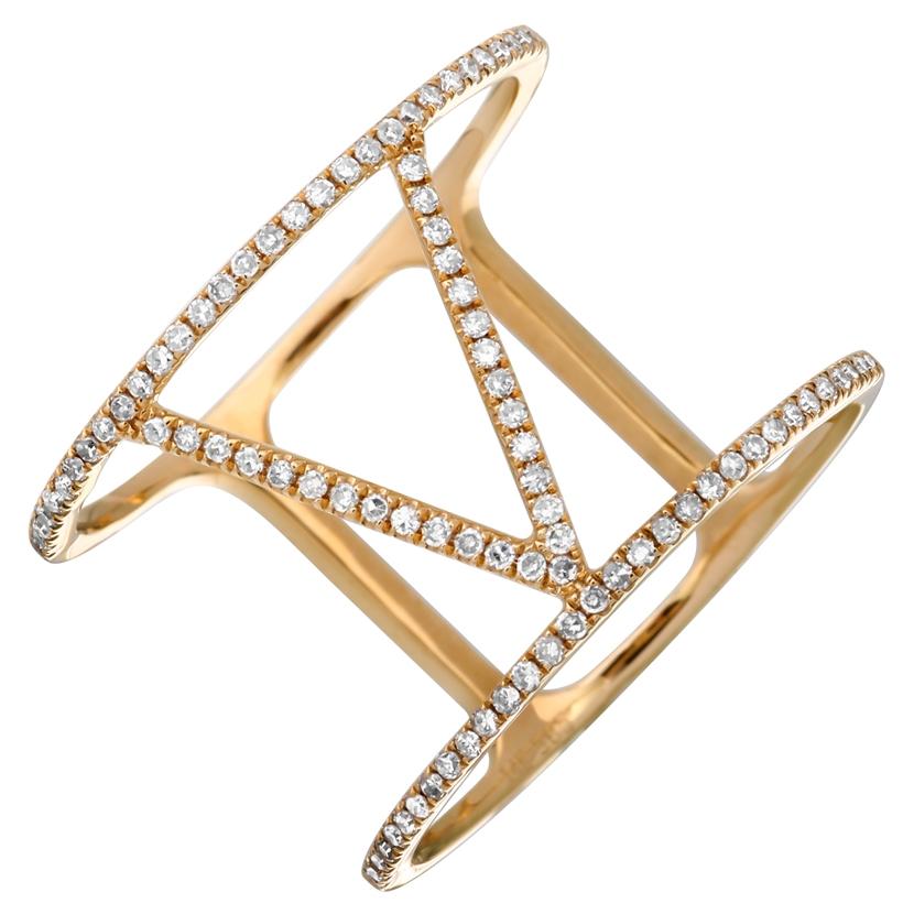 0.26 Ctw Diamond 14k Yellow Gold Round Shape Womens Diamond Ring