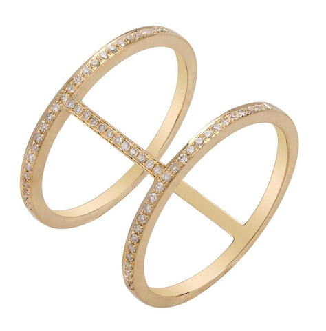 0.15 Ctw Diamond 14k Yellow Gold Round Shape Womens Diamond Ring