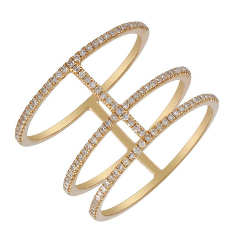 0.3 Ctw Diamond 14k Yellow Gold Round Shape Womens Diamond Ring