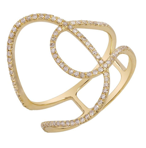 0.31 Ctw Diamond 14k Yellow Gold Round Shape Womens Diamond Ring