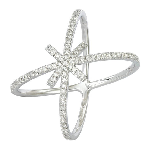 0.24 Ctw Diamond 14k White Gold Round Shape Womens Diamond Ring