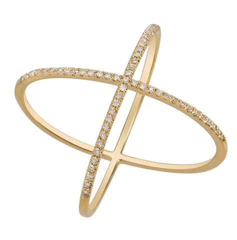 0.17 Ctw Diamond 14k Yellow Gold Round Shape Womens Diamond Ring