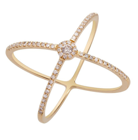 0.22 Ctw Diamond 14k Yellow Gold Round Shape Womens Diamond Ring