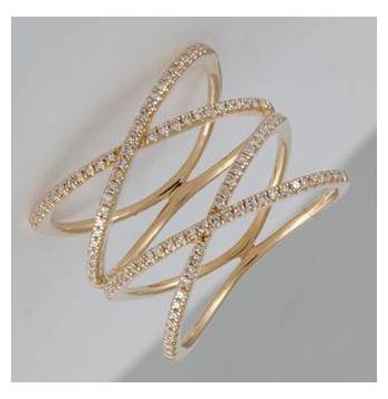 0.31 Ctw Diamond 14k Yellow Gold Round Shape Womens Diamond Ring