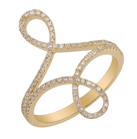 0.32 Ctw Diamond 14k Yellow Gold Round Shape Womens Diamond Ring