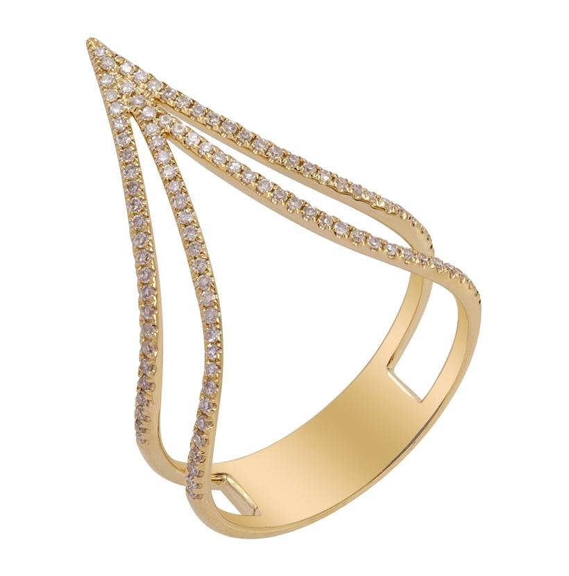 0.27 Ctw Diamond 14k Yellow Gold Round Shape Womens Diamond Ring
