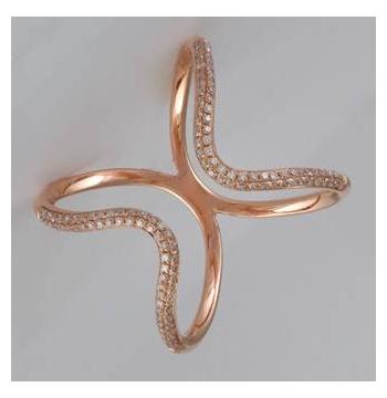 0.31 Ctw Diamond 14k Rose Gold Round Shape Womens Diamond Ring