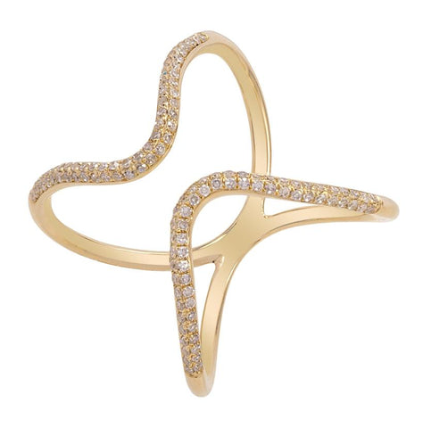 0.3 Ctw Diamond 14k Yellow Gold Round Shape Womens Diamond Ring