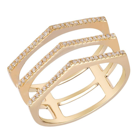0.2 Ctw Diamond 14k Yellow Gold Round Shape Womens Diamond Ring