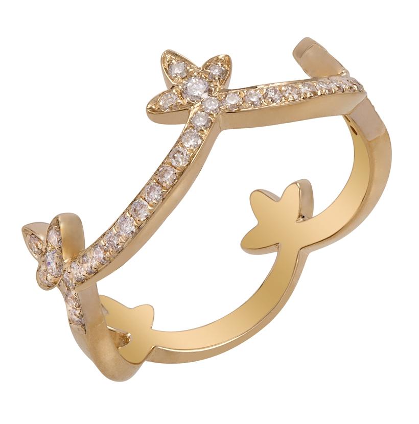 0.25 Ctw Diamond 14k Yellow Gold Round Shape Womens Diamond Ring