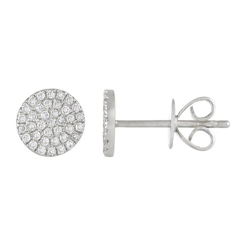 0.19 Ctw Diamond 14k White Gold Round Shape Womens Diamond Earrings