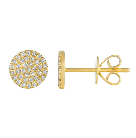 0.19 Ctw Diamond 14k Yellow Gold Round Shape Womens Diamond Earrings