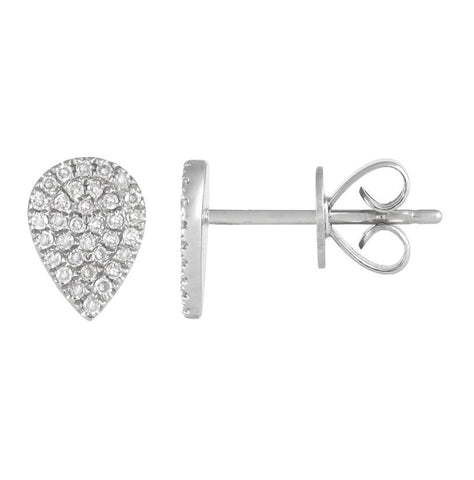 0.16 Ctw Diamond 14k White Gold Round Shape Womens Diamond Earrings