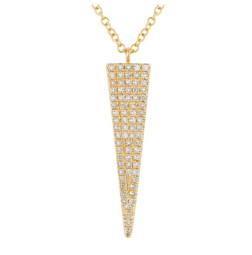 0.24 Ctw Diamond 14k Yellow Gold Round Shape Womens Diamond Necklace Pendant With 16 Inch Chain