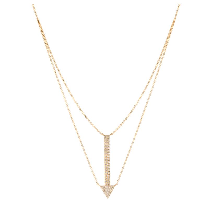 0.31 Ctw Diamond 14k Yellow Gold Round Shape Womens Diamond Necklace