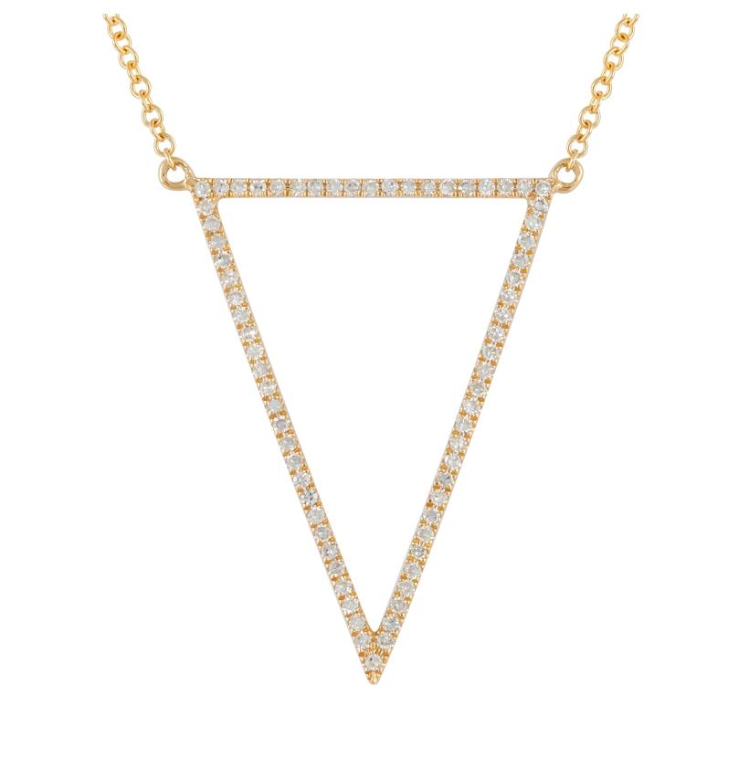 0.22 Ctw Diamond 14k Yellow Gold Round Shape Womens Diamond Necklace