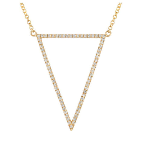 0.22 Ctw Diamond 14k Yellow Gold Round Shape Womens Diamond Necklace