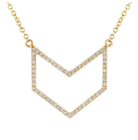 0.18 Ctw Diamond 14k Yellow Gold Round Shape Womens Diamond Necklace