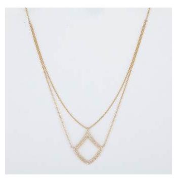 0.24 Ctw Diamond 14k Yellow Gold Round Shape Womens Diamond Necklace