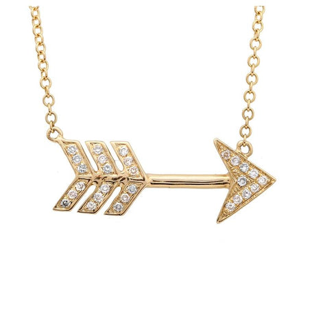 0.11 Ctw Diamond 14k Yellow Gold Round Shape Womens Diamond Necklace