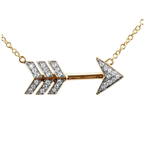 0.11 Ctw Diamond 14k Yellow Gold Round Shape Womens Diamond Necklace