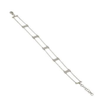 0.33 Ctw Diamond 14k White Gold Round Shape Womens Diamond Bracelet