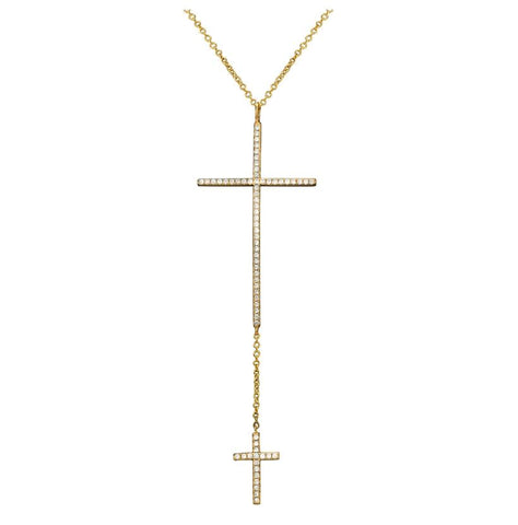 0.27 Ctw Diamond 14k Yellow Gold Round Shape Womens Diamond Necklace Pendant With 16 Inch Chain