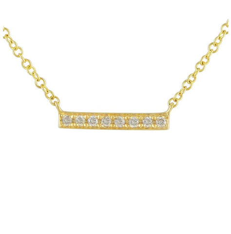 0.06 Ctw Diamond 14k Yellow Gold Round Shape Womens Diamond Necklace