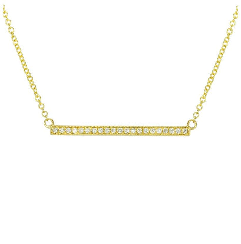 0.11 Ctw Diamond 14k Yellow Gold Round Shape Womens Diamond Necklace