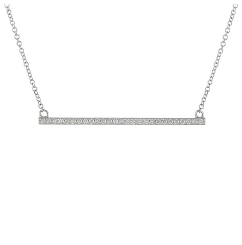 0.21 Ctw Diamond 14k White Gold Round Shape Womens Diamond Necklace