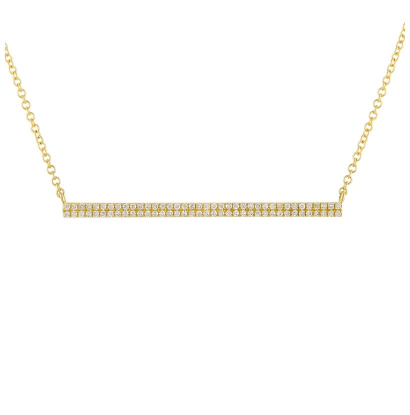 0.17 Ctw Diamond 14k Yellow Gold Round Shape Womens Diamond Necklace