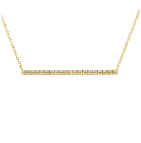 0.17 Ctw Diamond 14k Yellow Gold Round Shape Womens Diamond Necklace