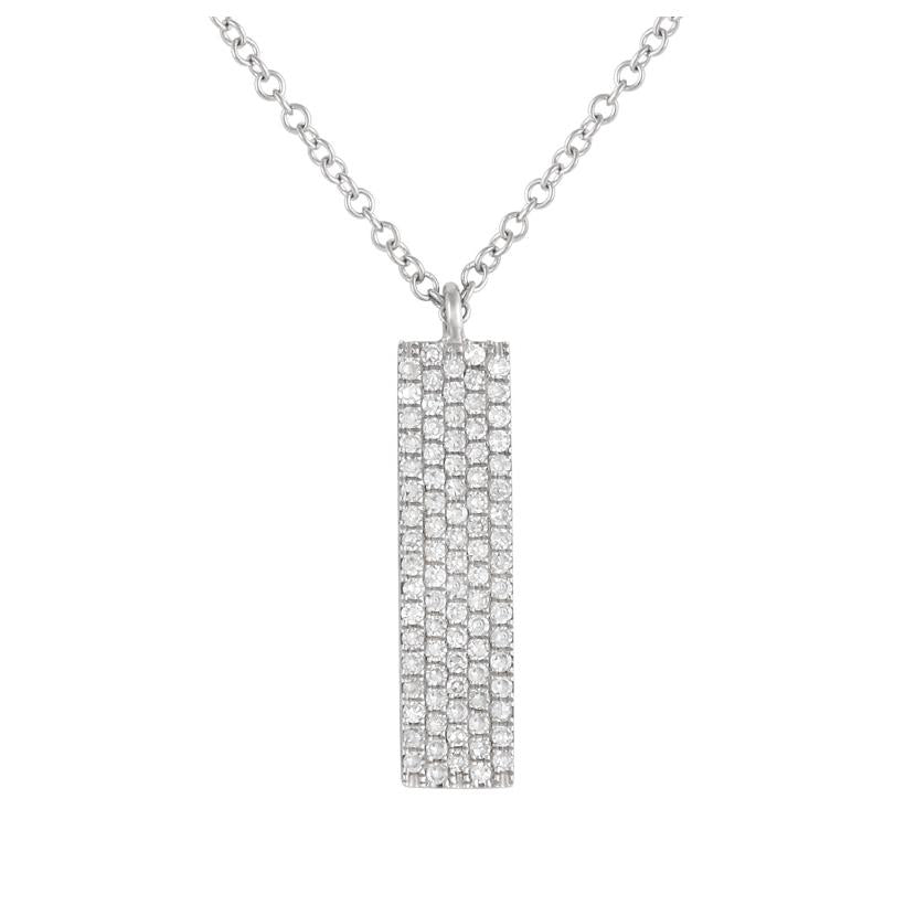 0.24 Ctw Diamond 14k White Gold Round Shape Womens Diamond Necklace Pendant With 16 Inch Chain