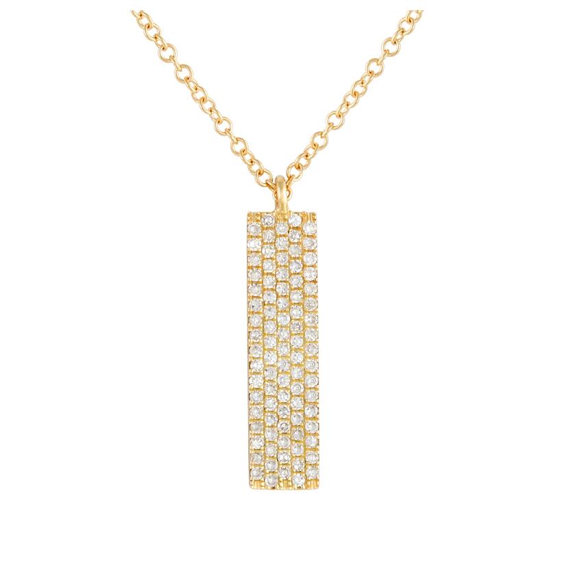 0.23 Ctw Diamond 14k Yellow Gold Round Shape Womens Diamond Necklace Pendant With 16 Inch Chain