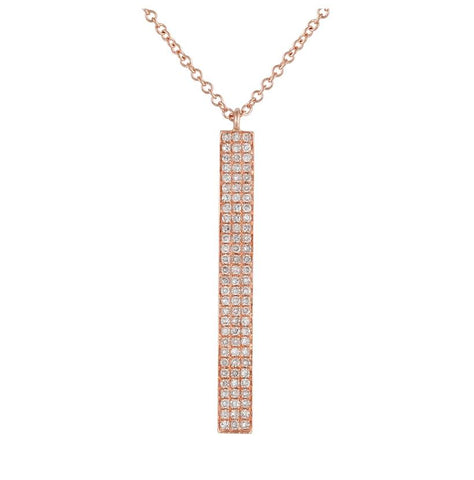 0.27 Ctw Diamond 14k Rose Gold Round Shape Womens Diamond Necklace Pendant With 16 Inch Chain