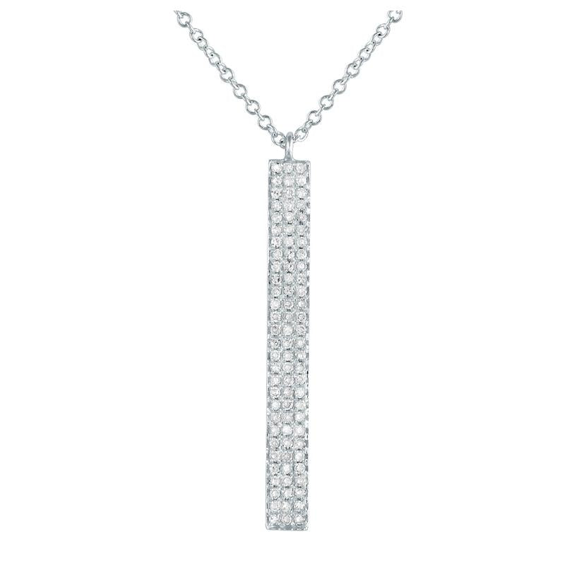 0.27 Ctw Diamond 14k White Gold Round Shape Womens Diamond Necklace Pendant With 16 Inch Chain