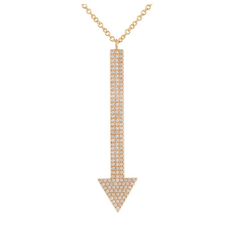 0.32 Ctw Diamond 14k Rose Gold Round Shape Womens Diamond Necklace Pendant With 16 Inch Chain