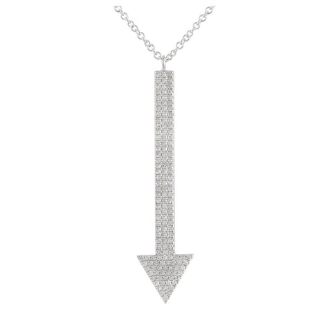 0.32 Ctw Diamond 14k White Gold Round Shape Womens Diamond Necklace Pendant With 16 Inch Chain