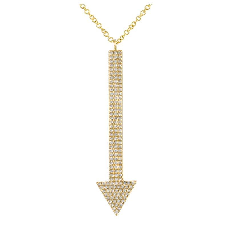 0.32 Ctw Diamond 14k Yellow Gold Round Shape Womens Diamond Necklace Pendant With 16 Inch Chain