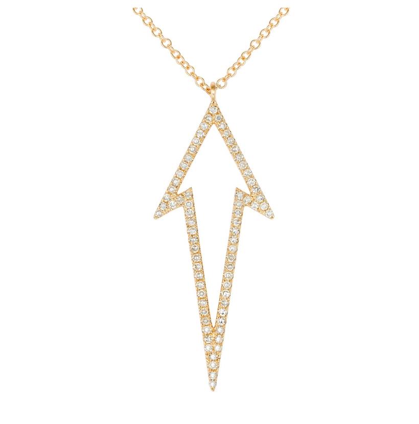 0.23 Ctw Diamond 14k Yellow Gold Round Shape Womens Diamond Necklace Pendant With 16 Inch Chain