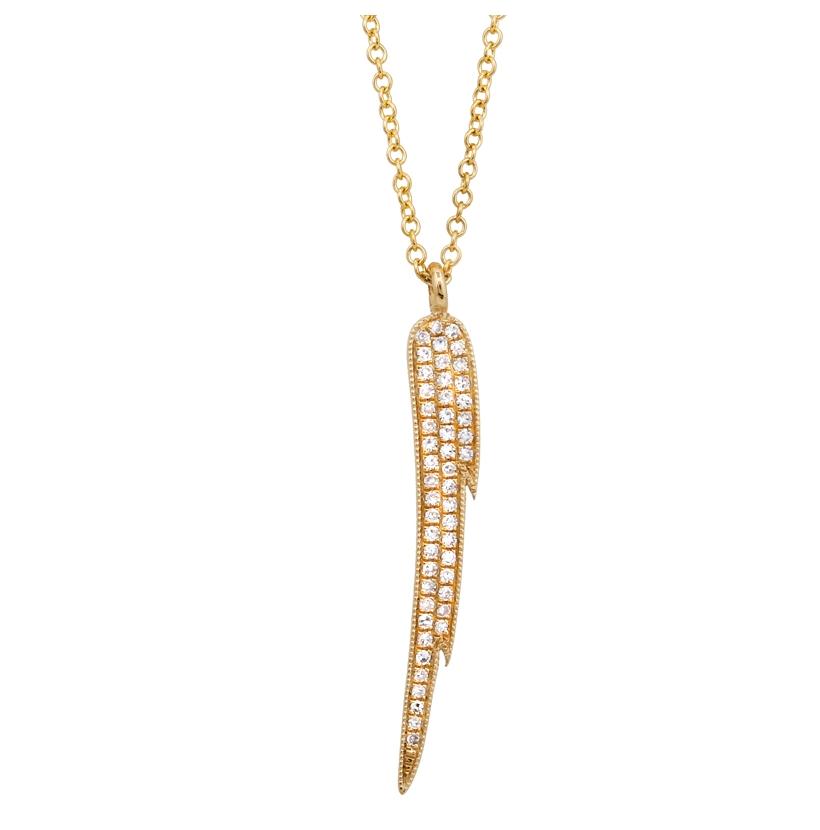 0.13 Ctw Diamond 14k Yellow Gold Round Shape Womens Diamond Necklace Pendant With 16 Inch Chain