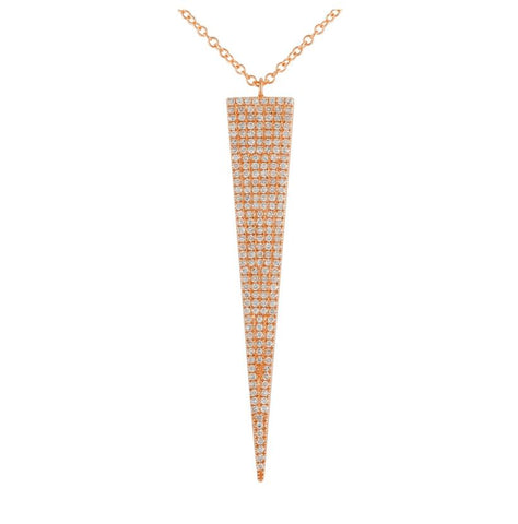 0.43 Ctw Diamond 14k Rose Gold Round Shape Womens Diamond Necklace Pendant With 16 Inch Chain