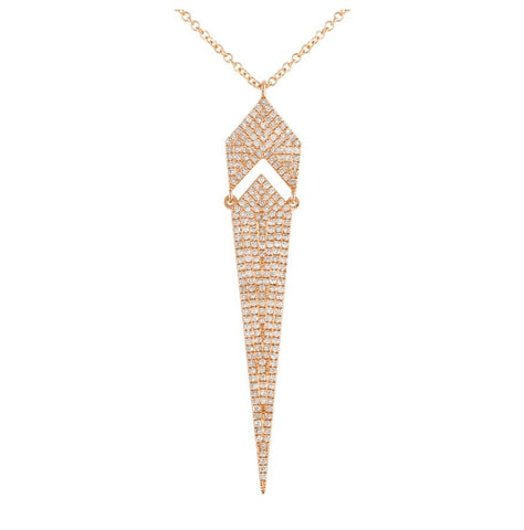 0.52 Ctw Diamond 14k Rose Gold Round Shape Womens Diamond Necklace Pendant With 16 Inch Chain