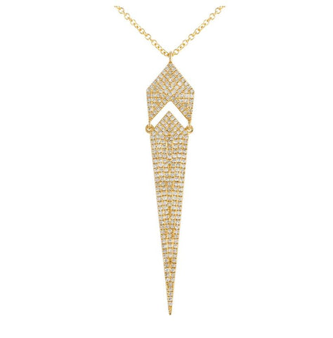 0.51 Ctw Diamond 14k Yellow Gold Round Shape Womens Diamond Necklace Pendant With 16 Inch Chain