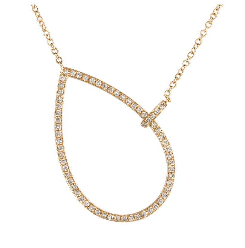 0.29 Ctw Diamond 14k Yellow Gold Round Shape Womens Diamond Necklace