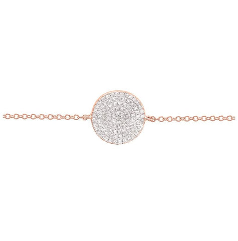 0.21 Ctw Diamond 14k Rose Gold Round Shape Womens Diamond Bracelet